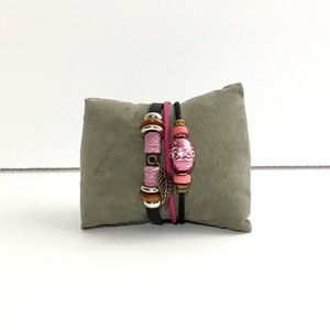 Mix 8 colors Design Bracelet Pink natural  Stone .